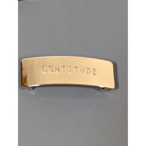Keep Collective Say Something Gratitude‎ Bar Gold Tone Slide Charm NEW